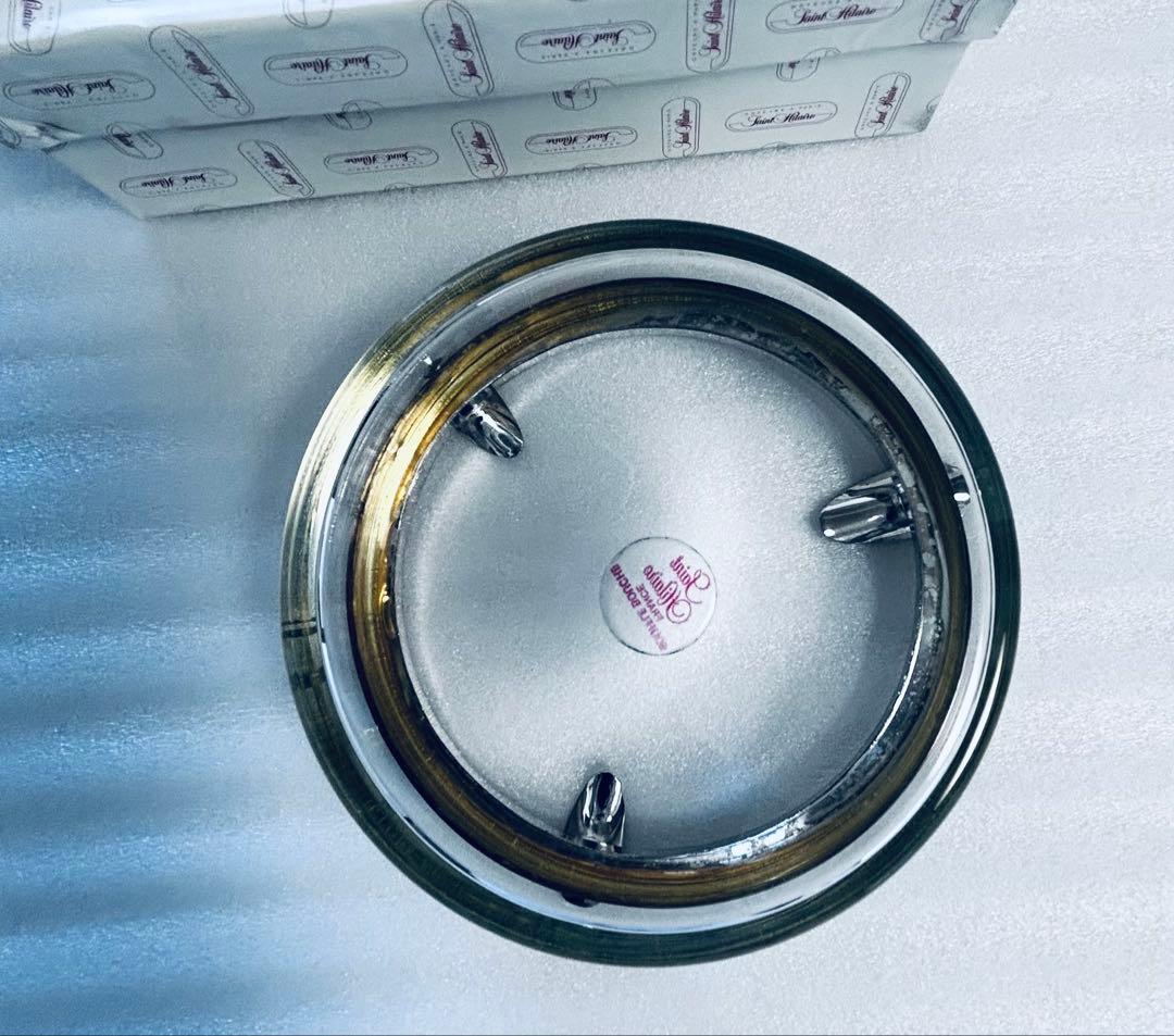 SAINT HILAIRE サンティレール クリスタル灰皿　銀製口枠