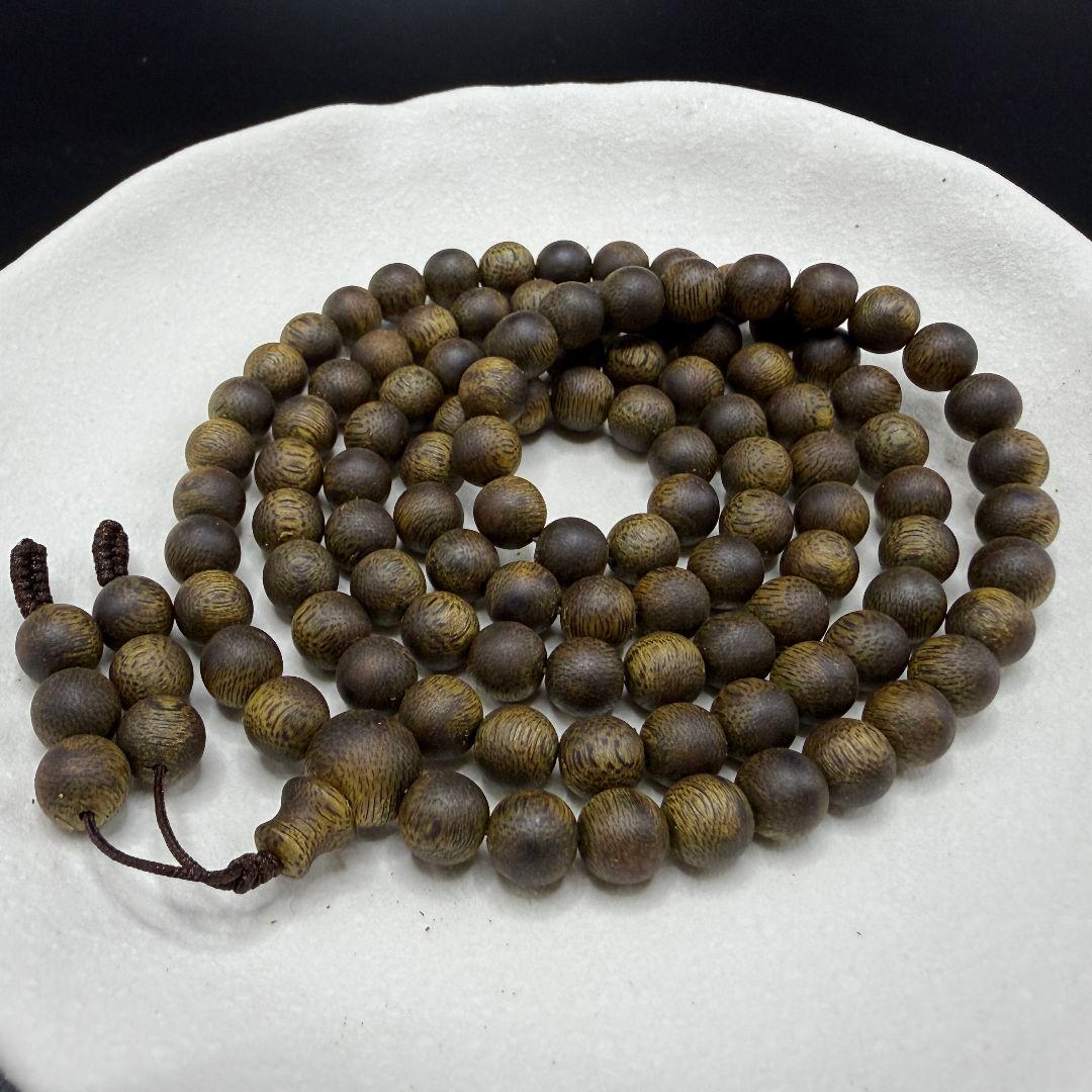 R54 全沈水極上緑油伽羅伽楠香 奇楠香沈香手串 高級ブレスレット重:34.6g