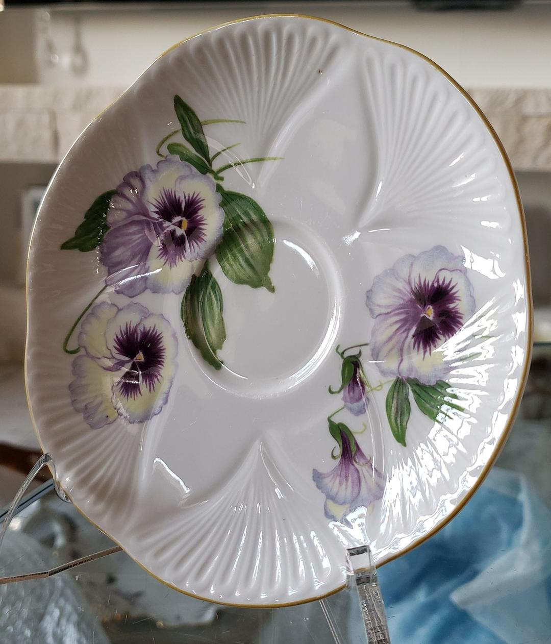 シェリー D パンジー トリオ カップ プレート アンティーク ✩