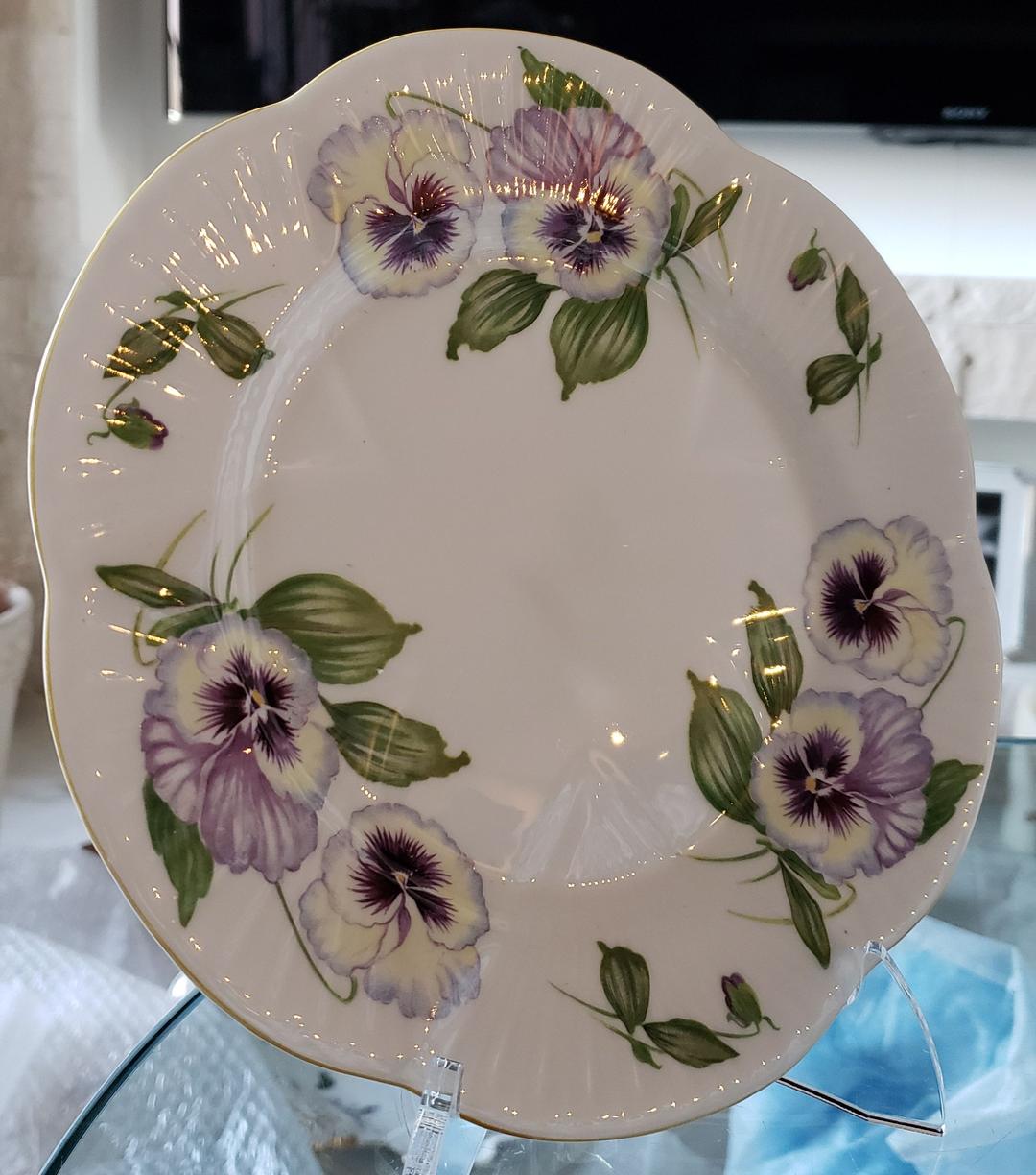 シェリー D パンジー トリオ カップ プレート アンティーク ✩