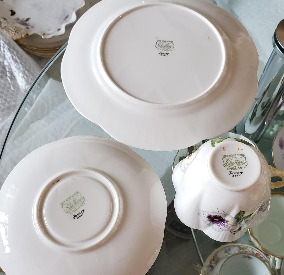 シェリー D パンジー トリオ カップ プレート アンティーク ✩