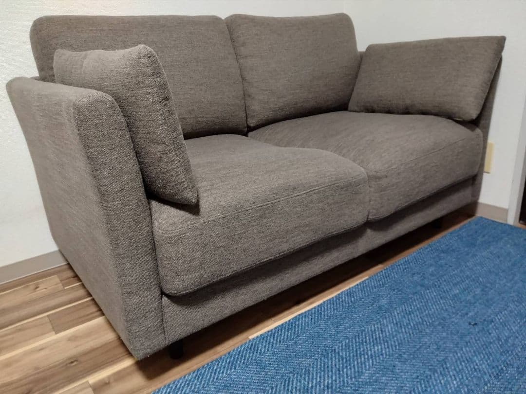 ニトリ　2人用布張りソファ　ダークモカ