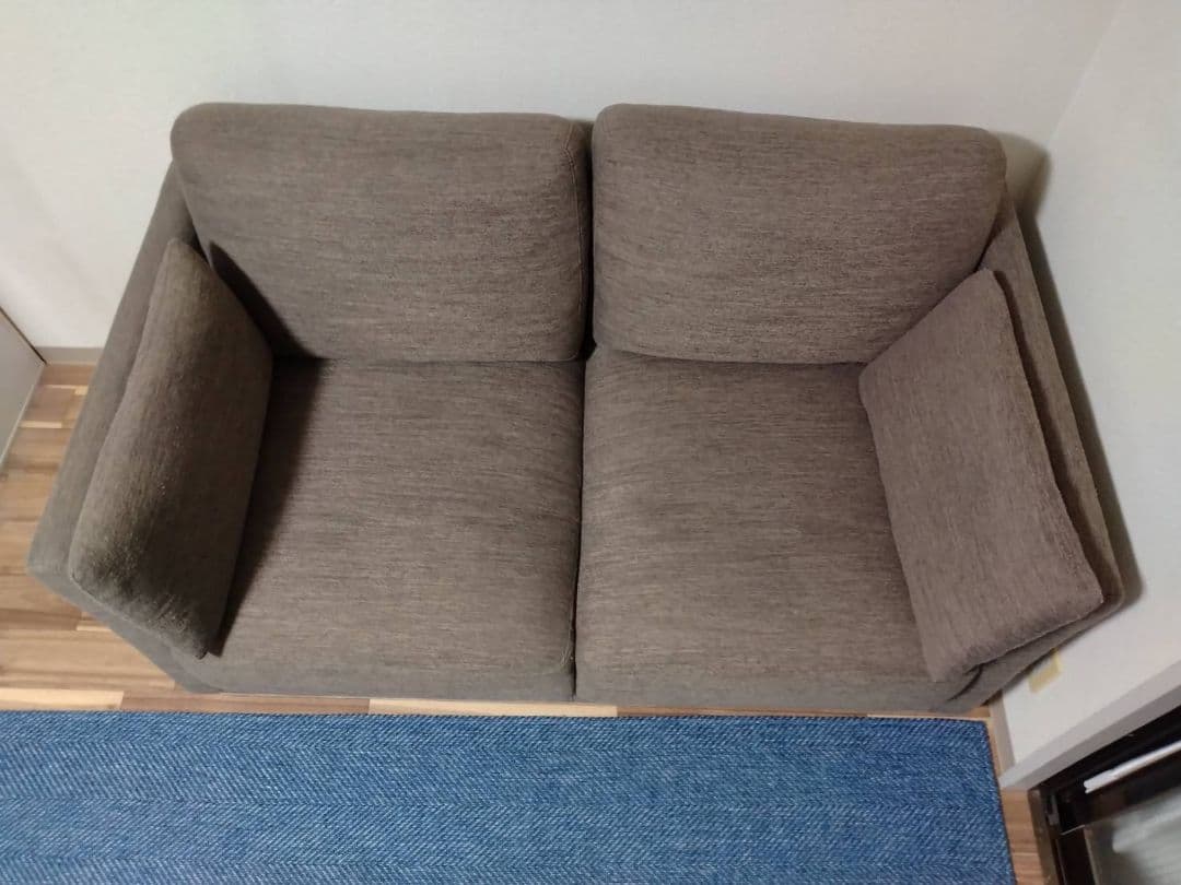ニトリ　2人用布張りソファ　ダークモカ
