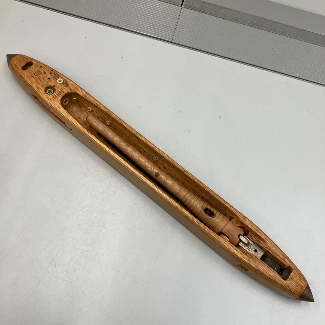 アンティーク 木製 機織機舟形 シャトル 杼 糸巻き棒 機織り道具