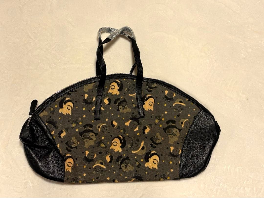 【希少/大容量】Lilith リリス 特大ボストンバッグ フランス製 フェイス柄