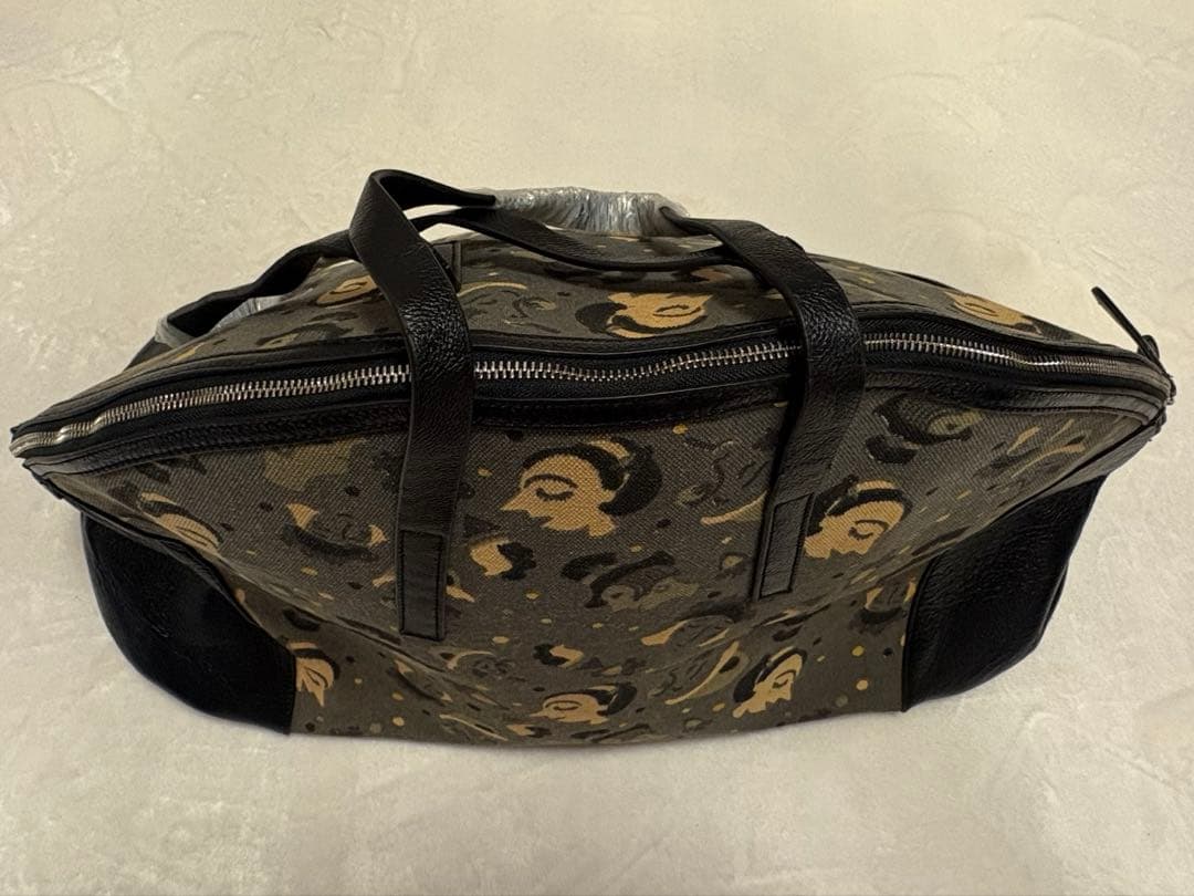 【希少/大容量】Lilith リリス 特大ボストンバッグ フランス製 フェイス柄