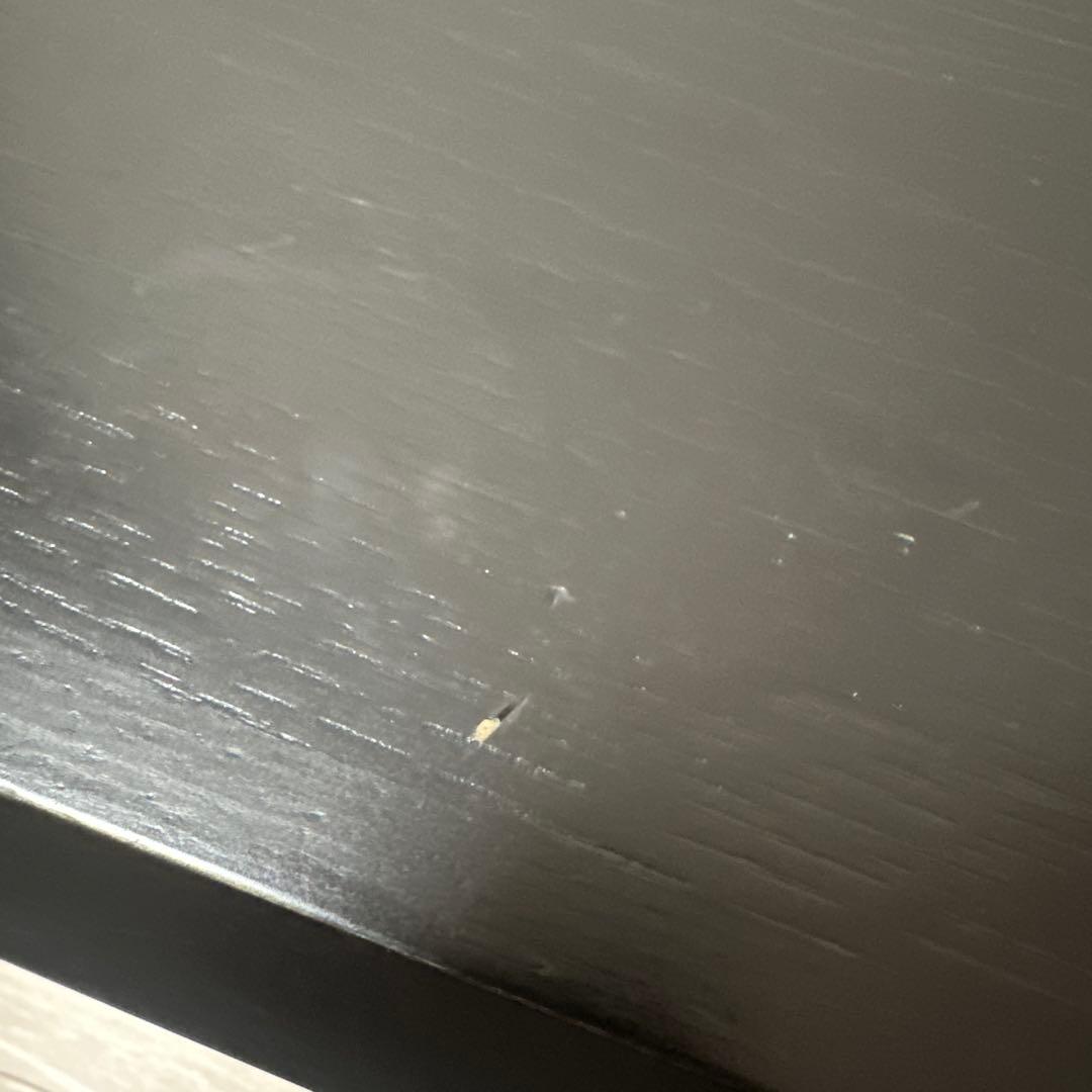 【やや傷あり】黒　センターテーブル　大塚家具