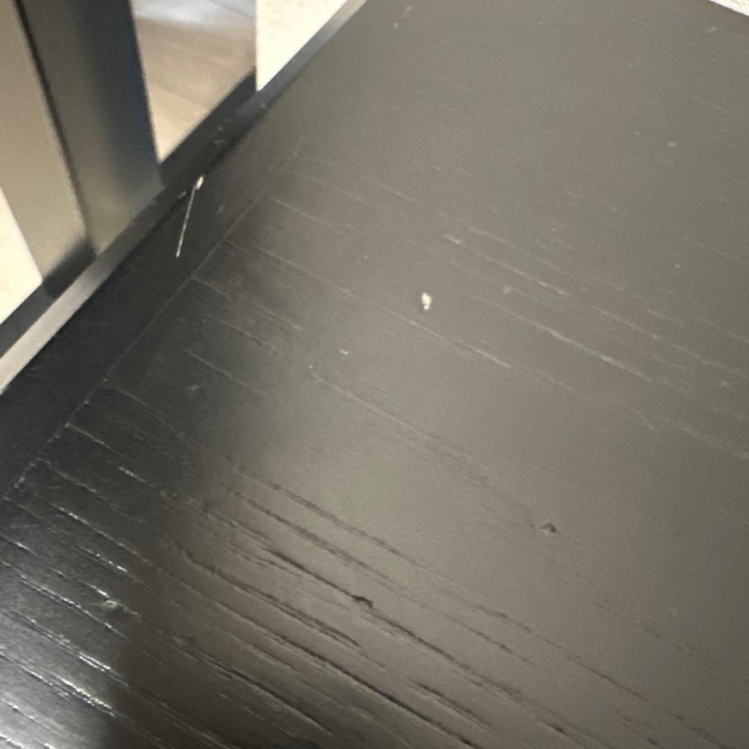 【やや傷あり】黒　センターテーブル　大塚家具