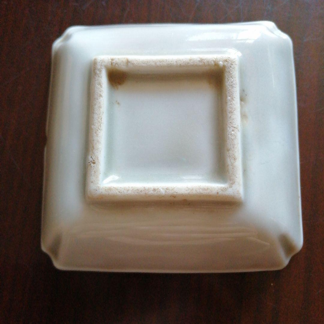 伊万里　白磁隅切小皿　5枚　8.2cm　江戸後期～明治期