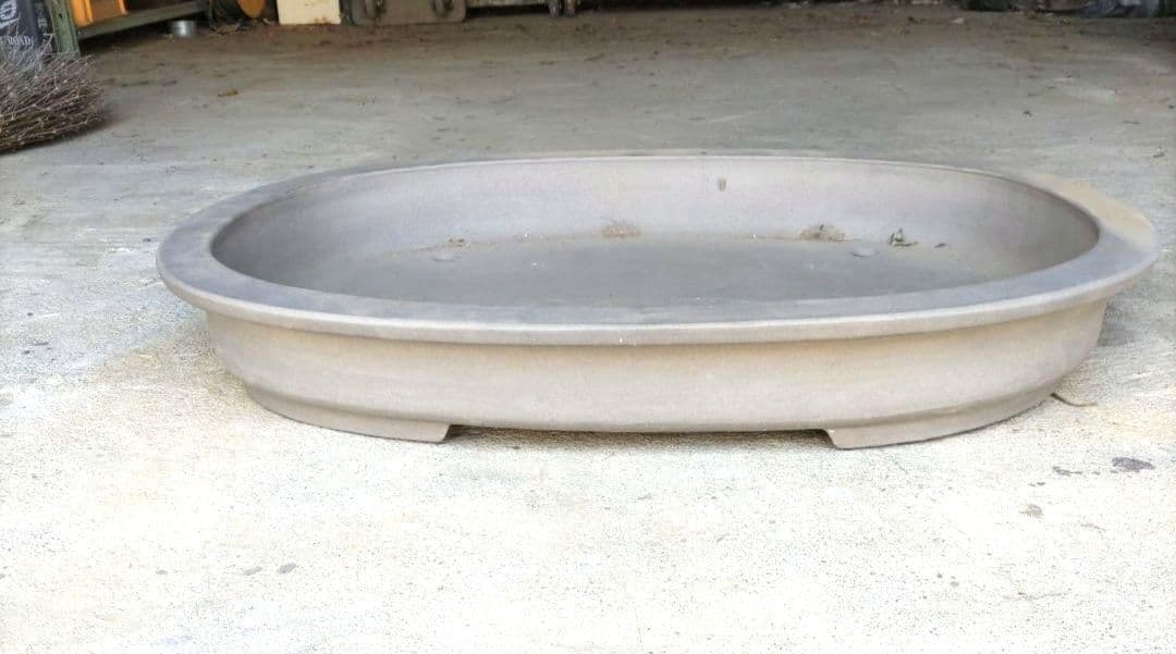 ◆盆栽道具◆盆栽鉢  常滑鉢  楕円鉢  大きいサイズ