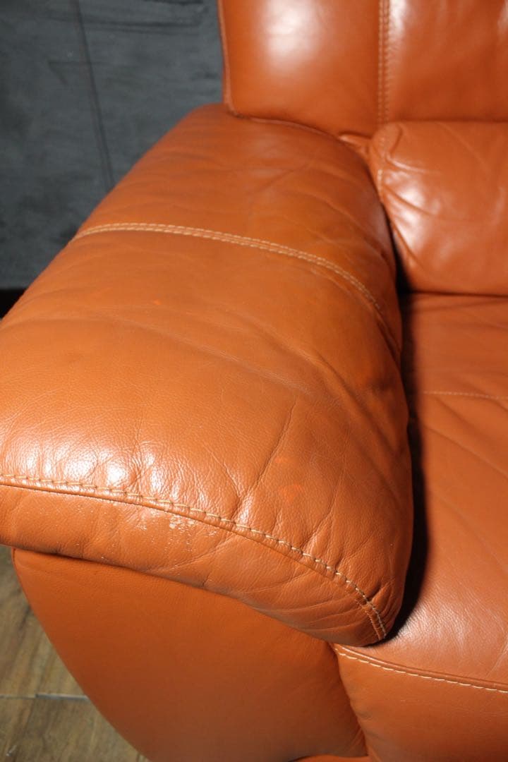 首都圏送無料〜訳あり４０万大塚家具 レザーワールド 本革 コーナーソファ