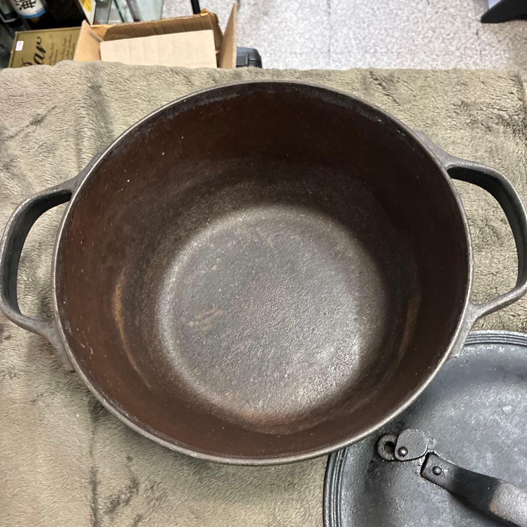 南部鉄器　盛栄堂　両手鍋　24cmD13 整理番号A15