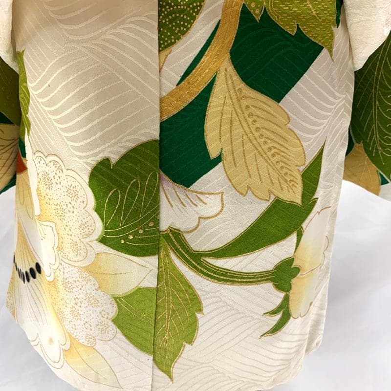 509ag44□七五三 三歳 女児 着物&被布 大柄 牡丹文様□状態良好