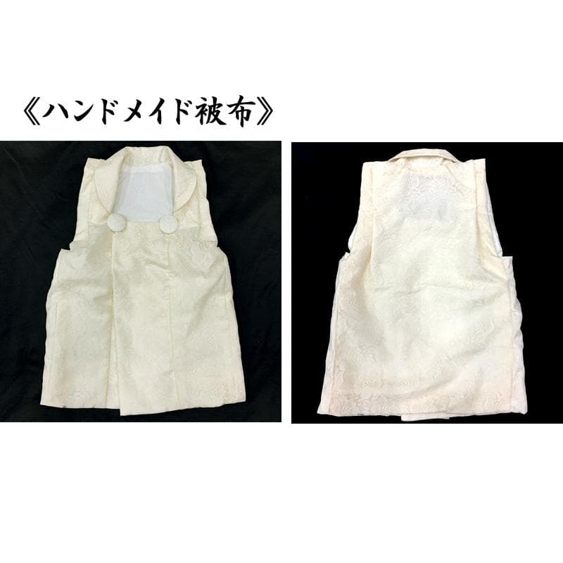 509ag44□七五三 三歳 女児 着物&被布 大柄 牡丹文様□状態良好