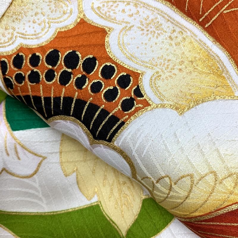 509ag44□七五三 三歳 女児 着物&被布 大柄 牡丹文様□状態良好