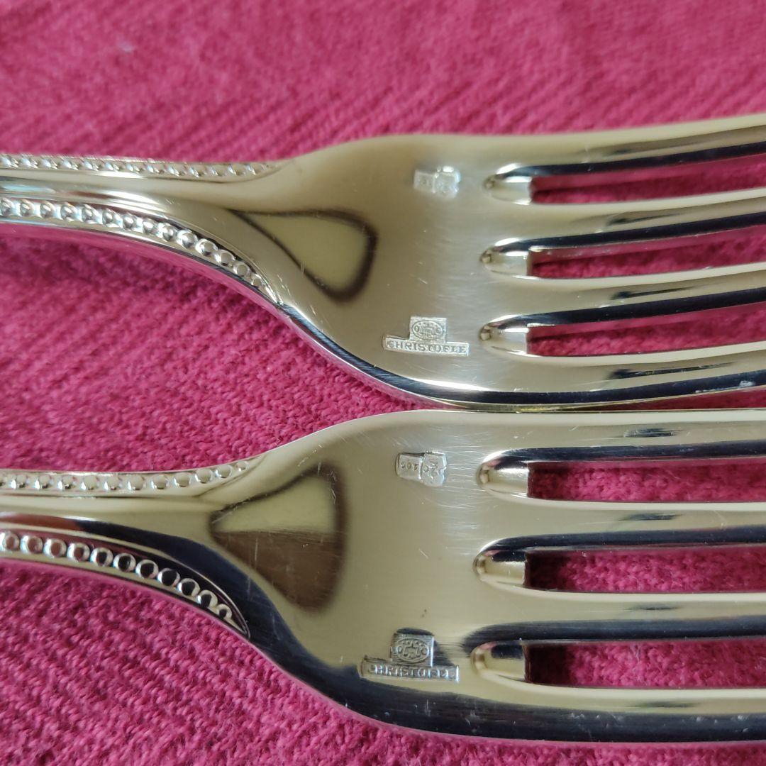 クリストフル パールシリーズ テーブルナイフ＆テーブルフォーク 5セット