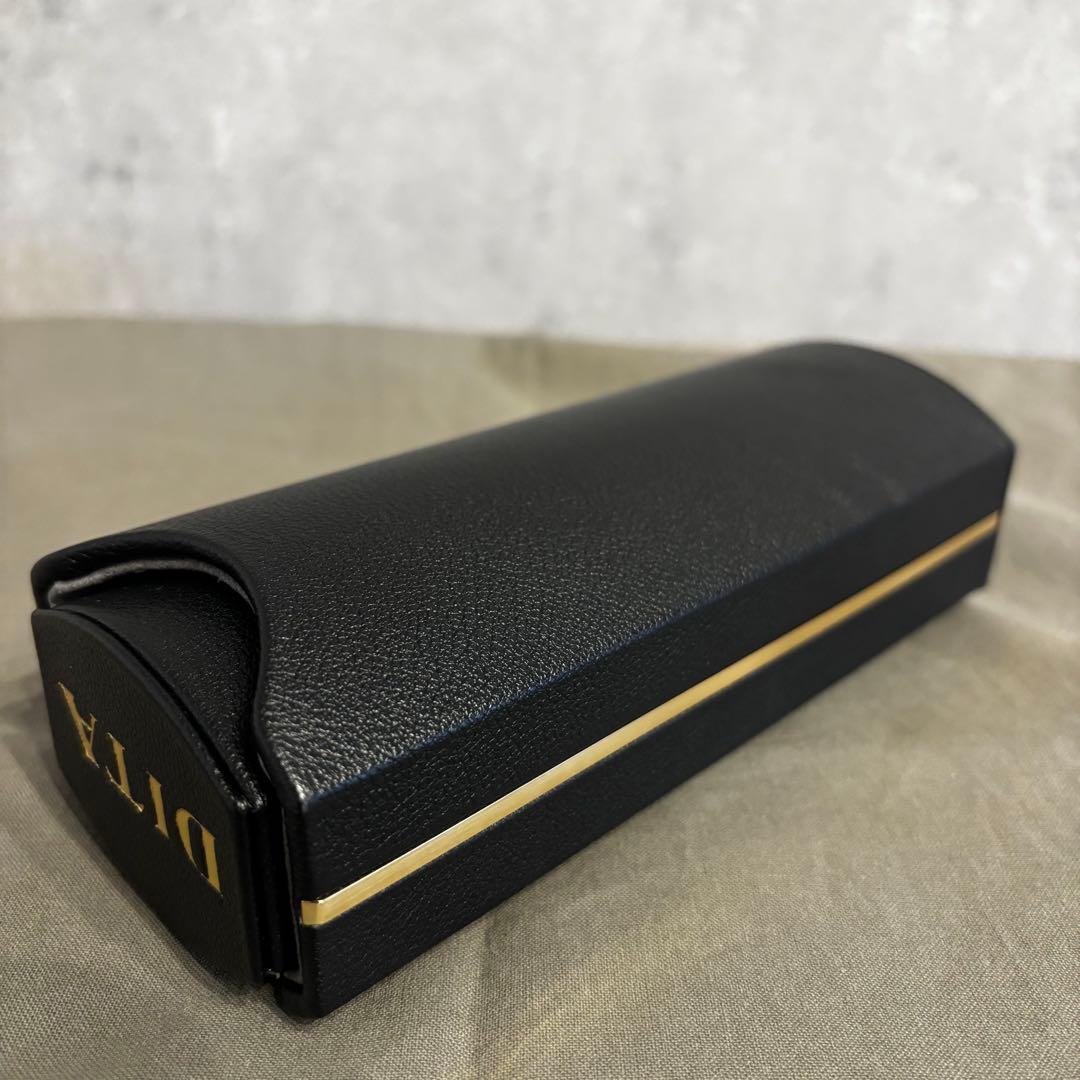 美品 DITA ディータ メガネケース 黒 レザー