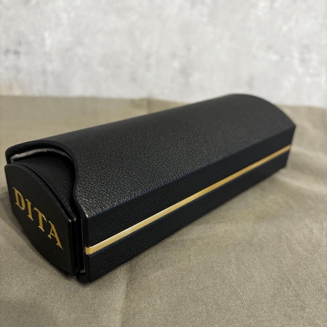 美品 DITA ディータ メガネケース 黒 レザー