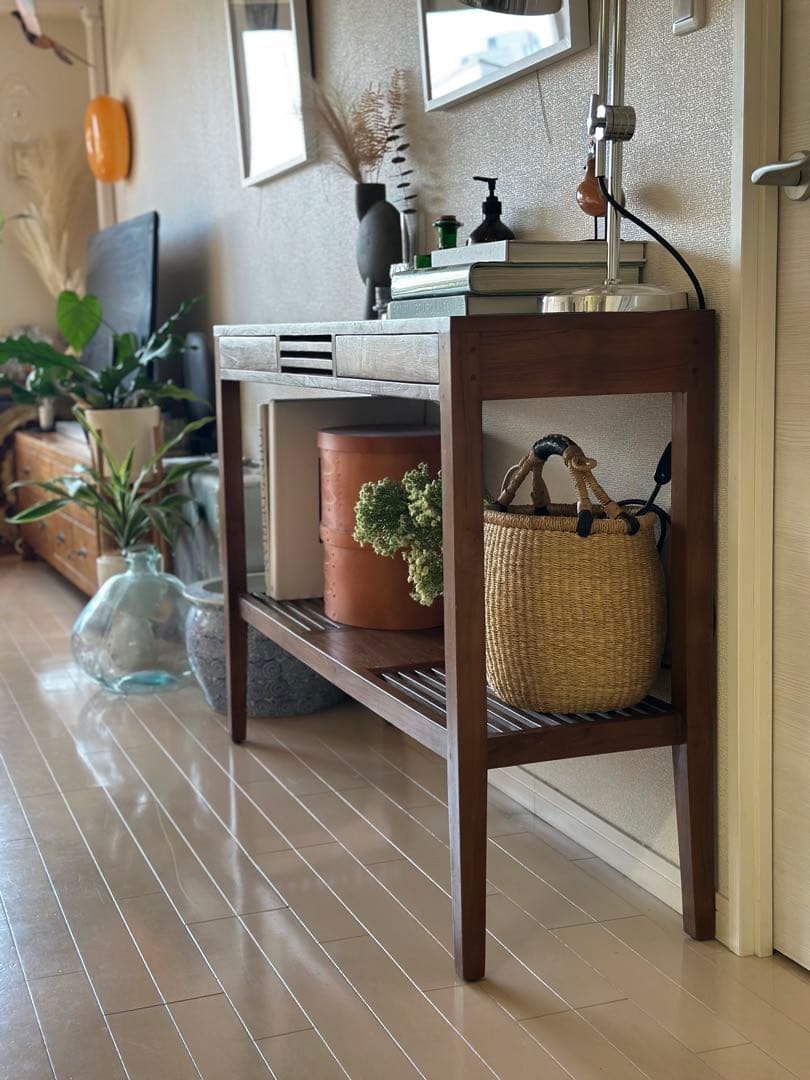 【ゆう⭐︎】木製ラック ダークブラウン サイドボード