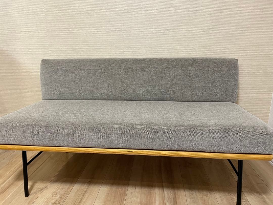 グレー 布地 2人掛けソファ　unico ウニコ