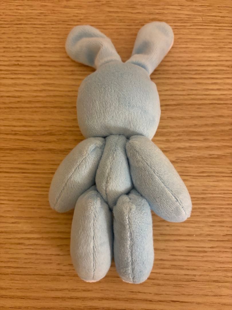 うさじ　水色　ハンドメイドぬいぐるみ くまきち 雷鳥つめ