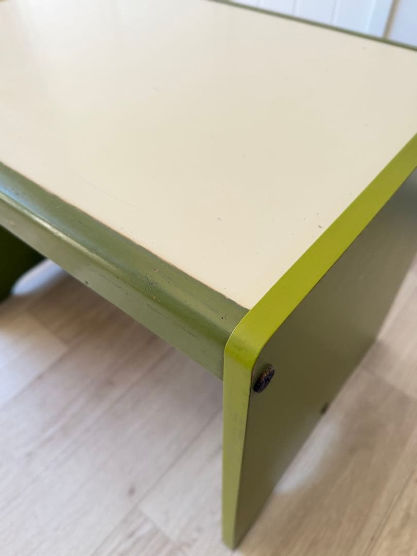 ③テーブル 昭和レトロポップ ソファ テーブル セット グリーンストライプ