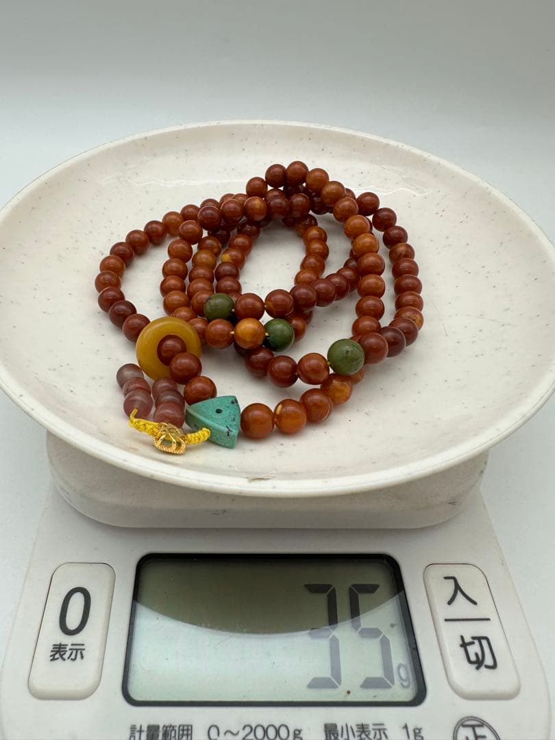 ☆天然☆ バルト海産 ターコイズ琥珀 老蜜蝋 ネックレス ペンダント 極上品