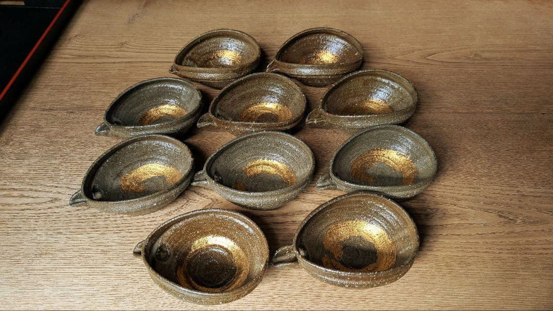 水垣力作 黒信楽 片口鉢 5個組