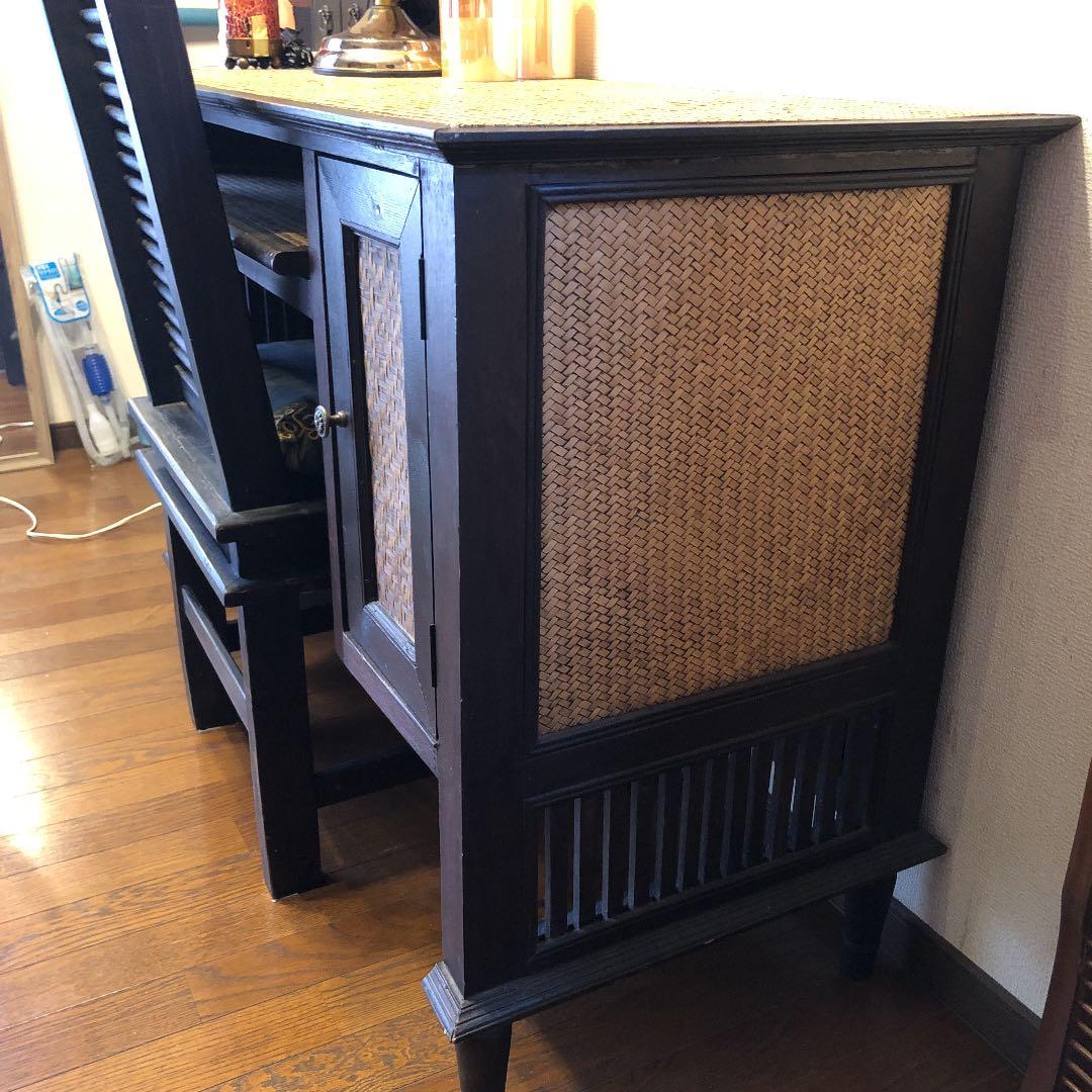 アジアン ヴィンテージ ワーク用デスク&チェア 店舗用ディスプレイにも