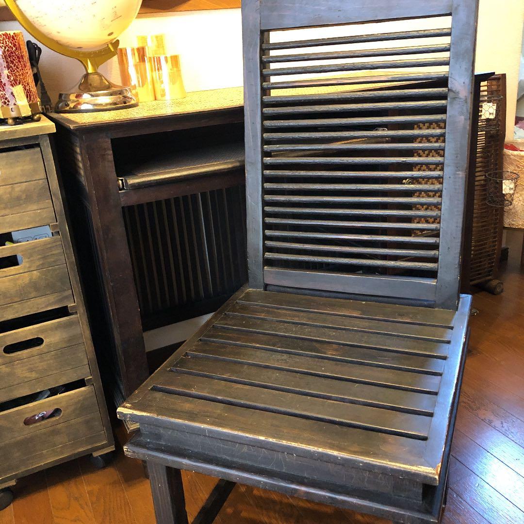 アジアン ヴィンテージ ワーク用デスク&チェア 店舗用ディスプレイにも