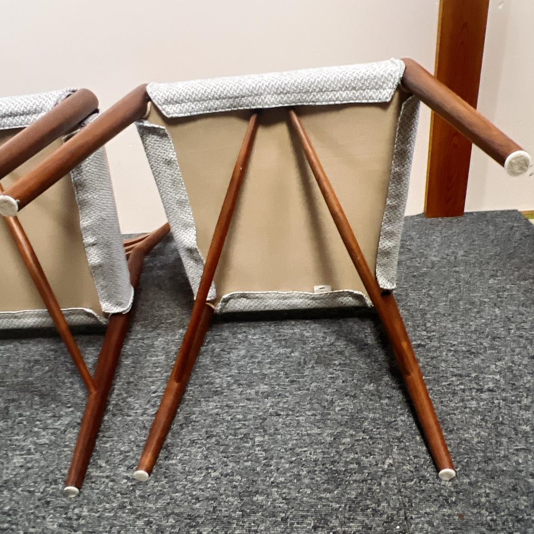 【美品】飛騨の家具 日進木工 グロウ 北欧風ナチュラルダイニングチェア2脚