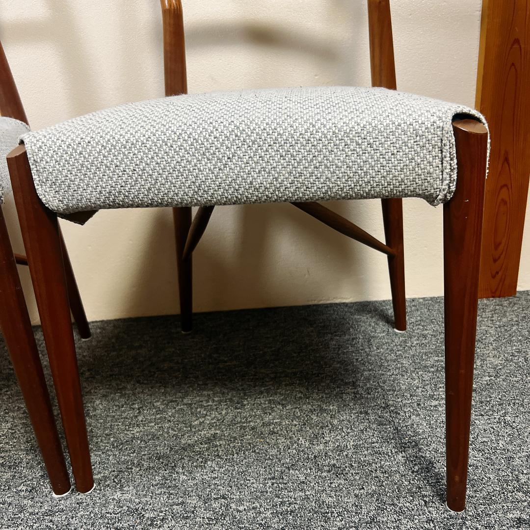 【美品】飛騨の家具 日進木工 グロウ 北欧風ナチュラルダイニングチェア2脚