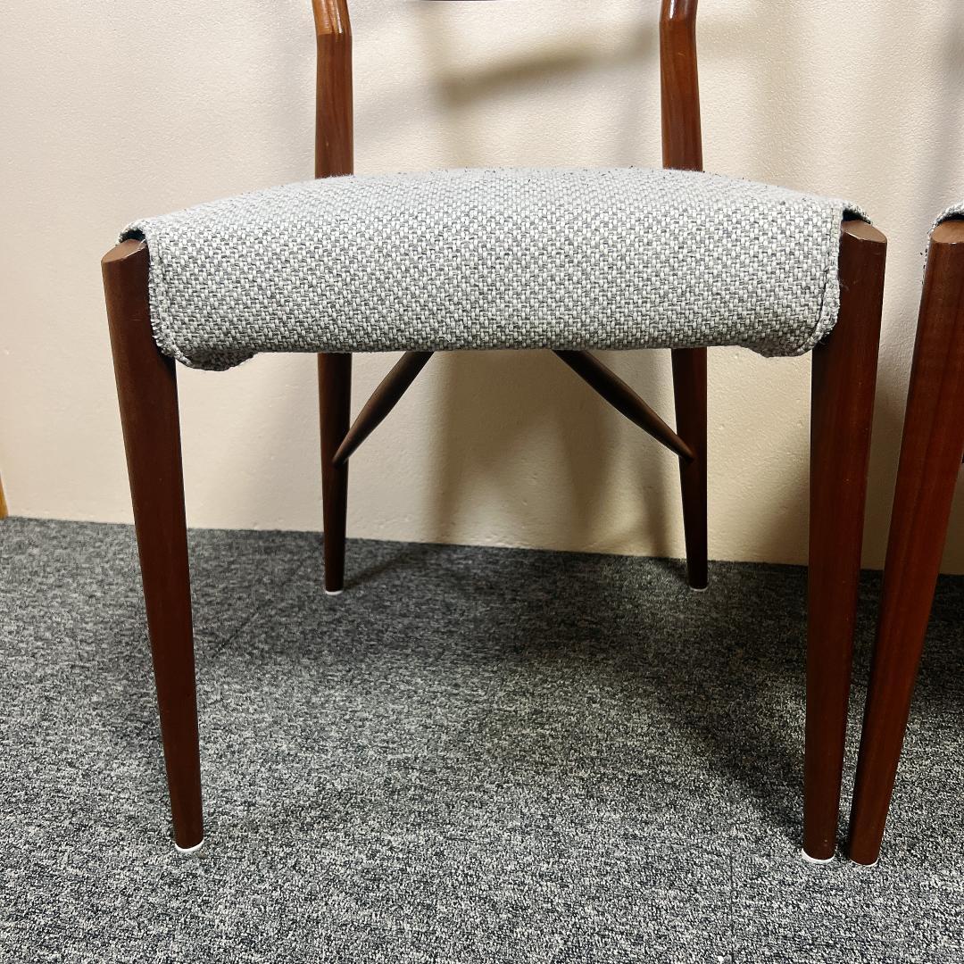 【美品】飛騨の家具 日進木工 グロウ 北欧風ナチュラルダイニングチェア2脚