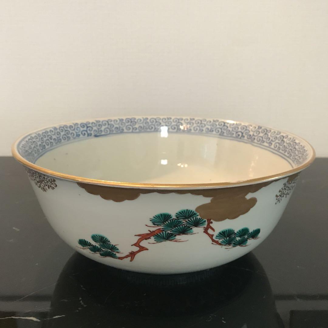 伊万里染錦幕図大鉢