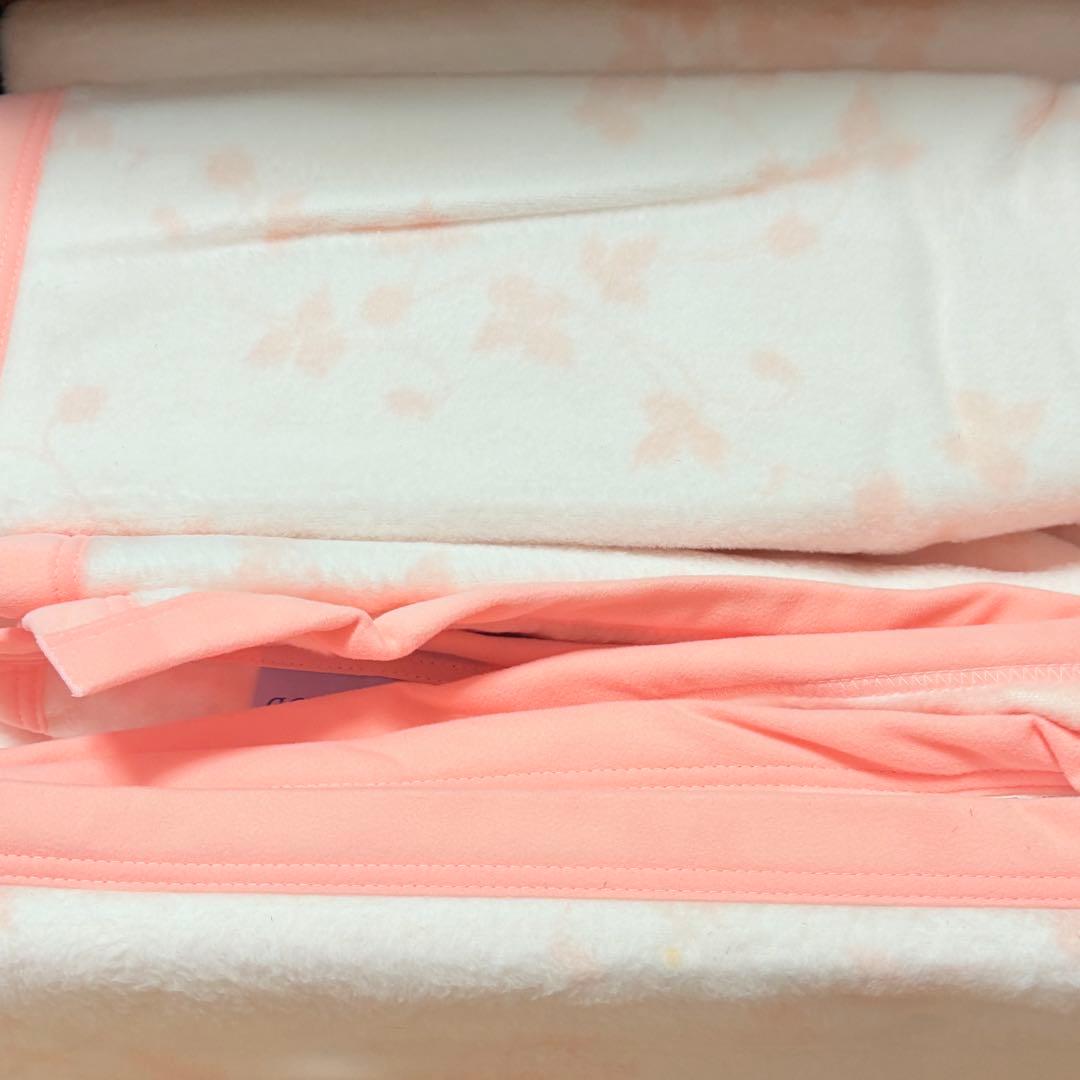  ウェッジウッド　ワイルドストロベリー　綿毛布　ピンク