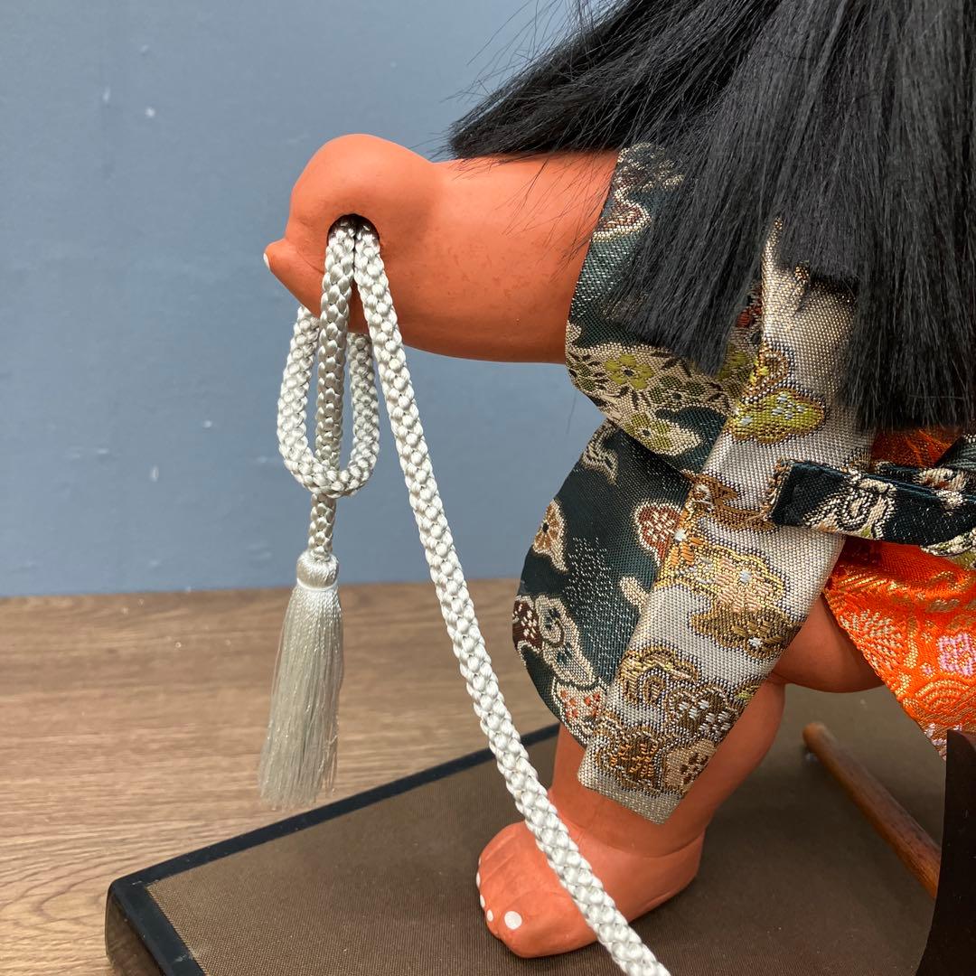 3F 昭和レトロ 五月人形 金太郎 剛健 貞峰作 ガラスケース無し 置物