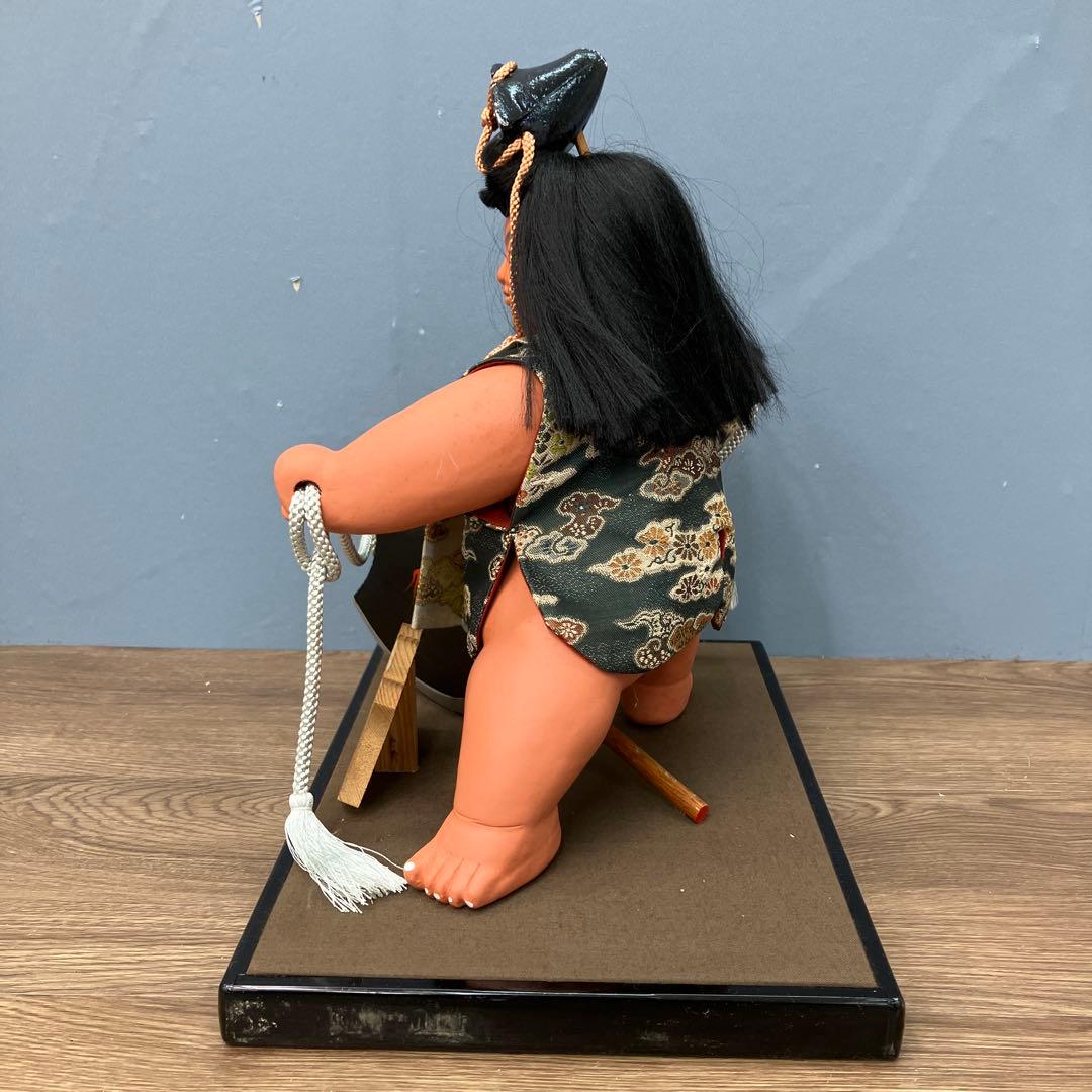 3F 昭和レトロ 五月人形 金太郎 剛健 貞峰作 ガラスケース無し 置物