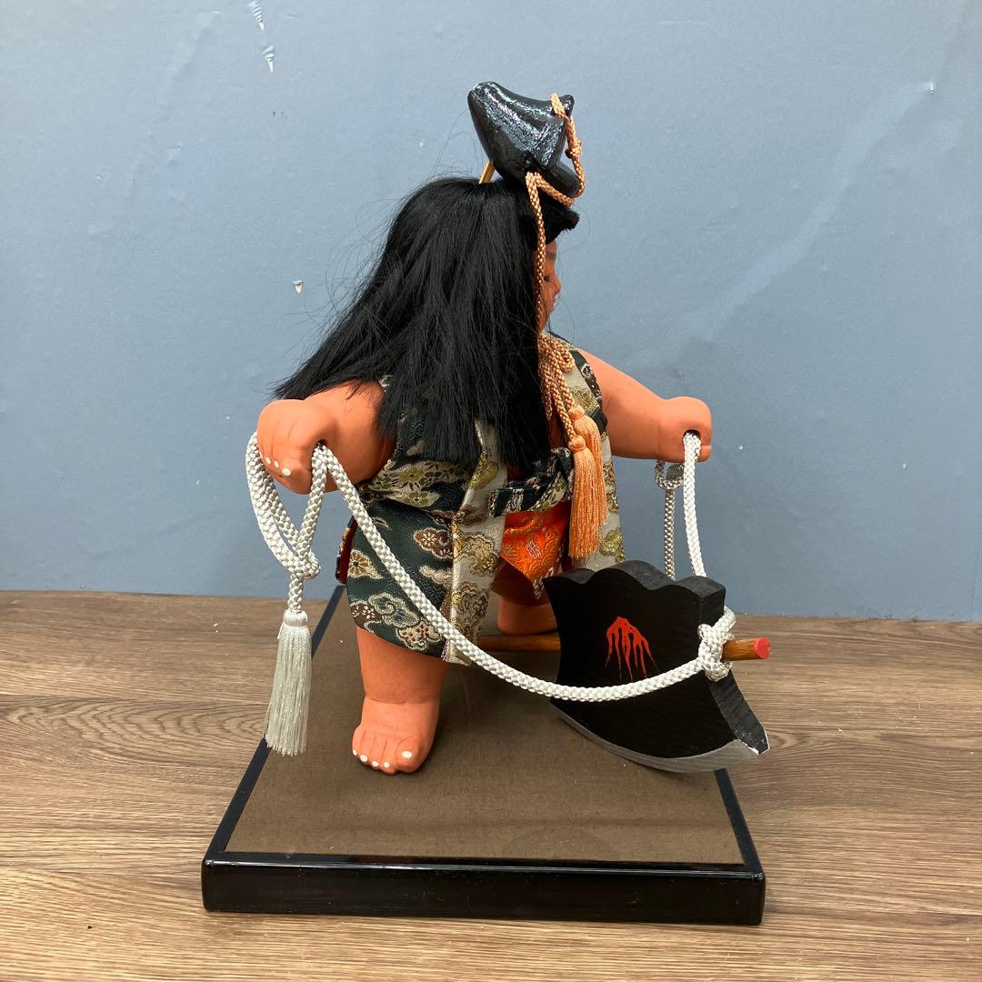 3F 昭和レトロ 五月人形 金太郎 剛健 貞峰作 ガラスケース無し 置物