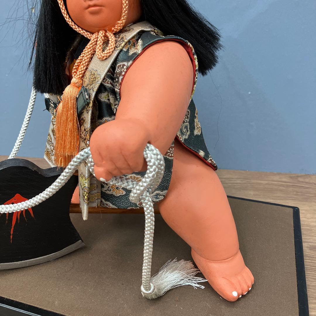 3F 昭和レトロ 五月人形 金太郎 剛健 貞峰作 ガラスケース無し 置物