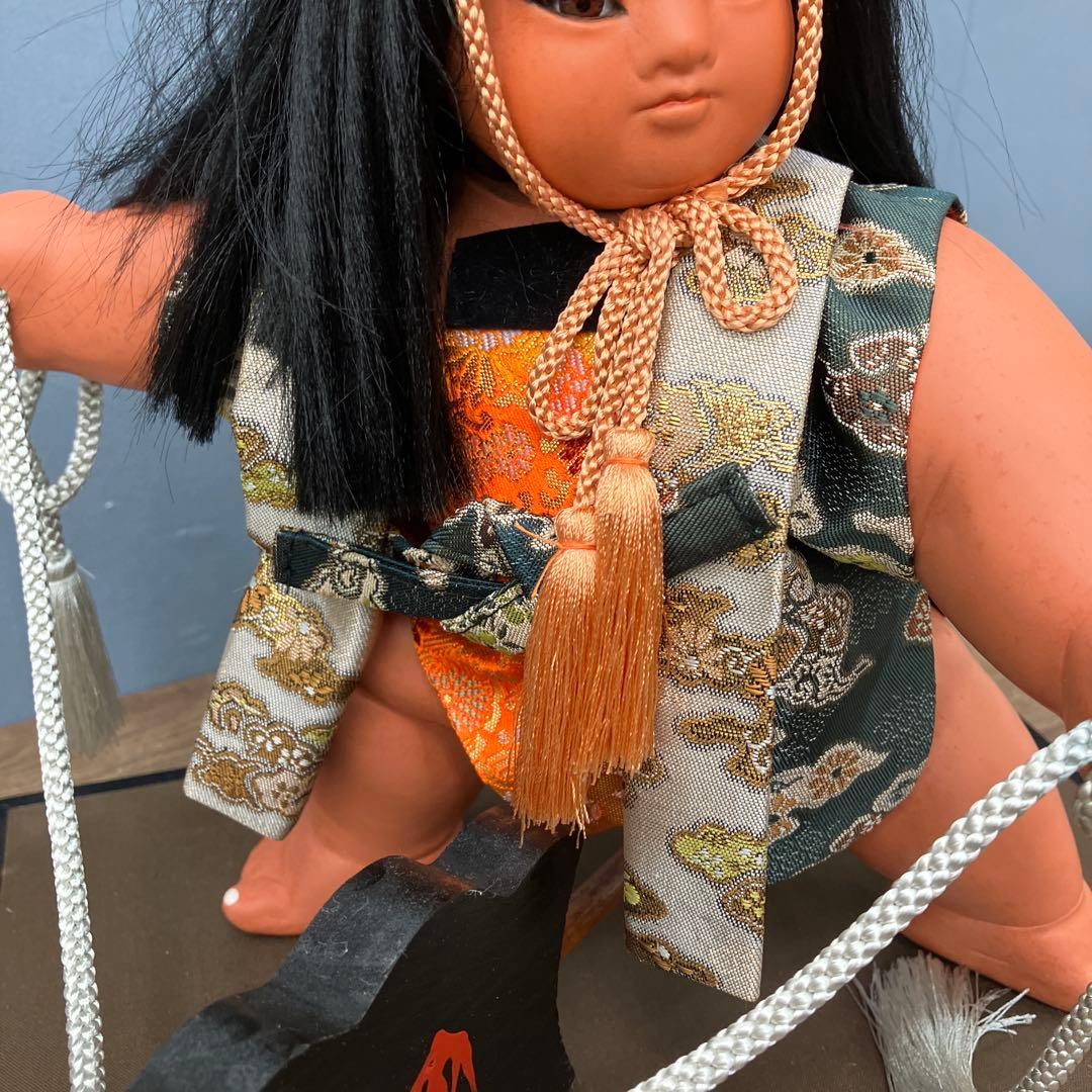 3F 昭和レトロ 五月人形 金太郎 剛健 貞峰作 ガラスケース無し 置物