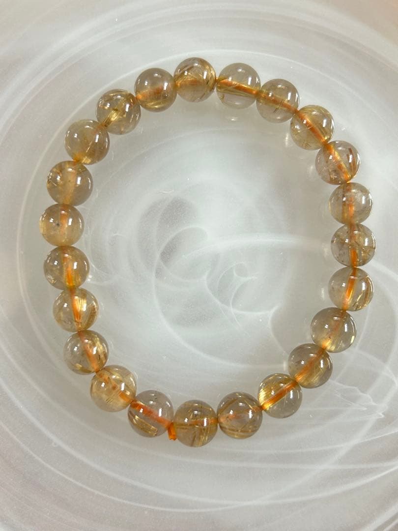 ゴールドルチルクォーツブレスレット8.5