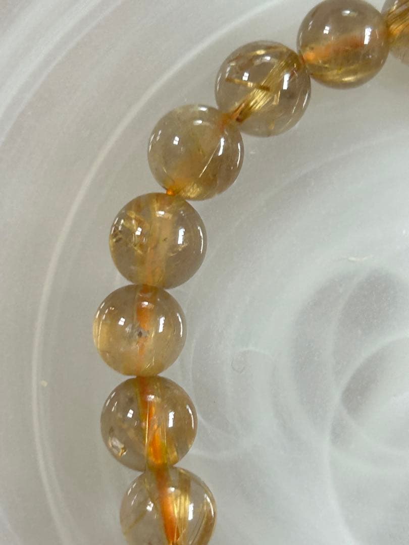 ゴールドルチルクォーツブレスレット8.5