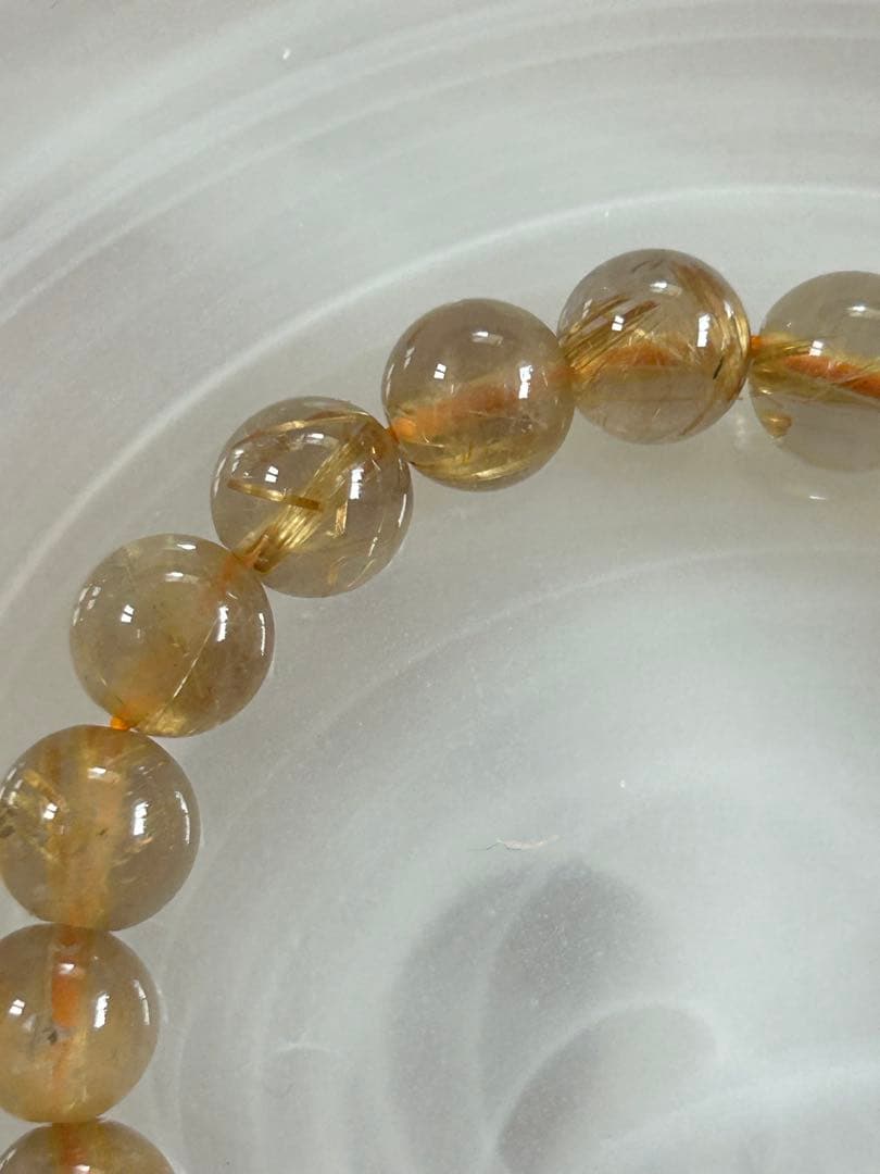 ゴールドルチルクォーツブレスレット8.5