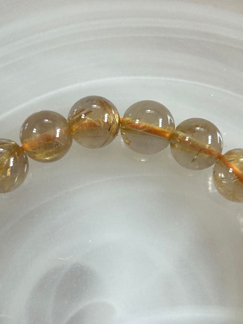 ゴールドルチルクォーツブレスレット8.5