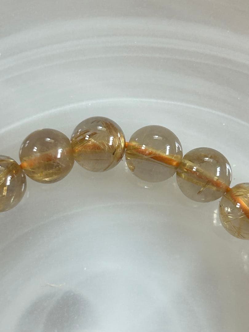 ゴールドルチルクォーツブレスレット8.5