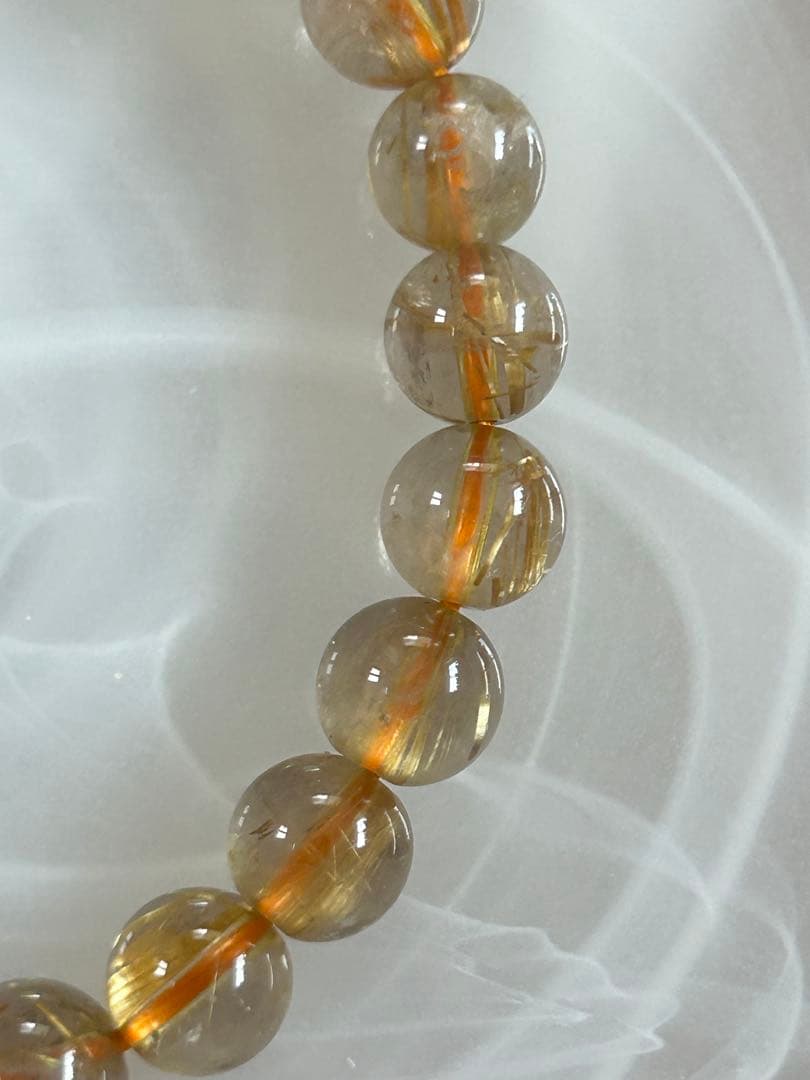 ゴールドルチルクォーツブレスレット8.5