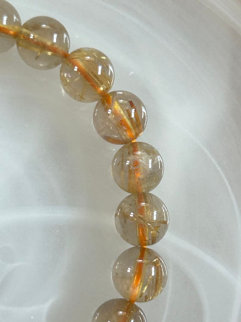 ゴールドルチルクォーツブレスレット8.5