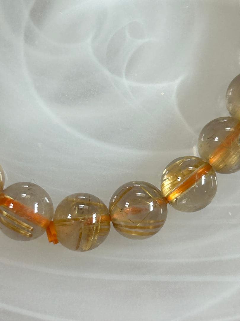 ゴールドルチルクォーツブレスレット8.5