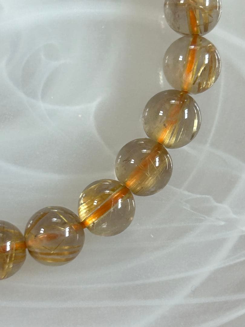 ゴールドルチルクォーツブレスレット8.5