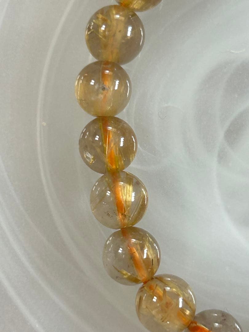 ゴールドルチルクォーツブレスレット8.5